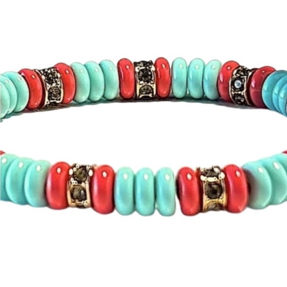 Roxanne Assoulin Colorblocked Beaded Bracelet NWT - Picture 2 of 9